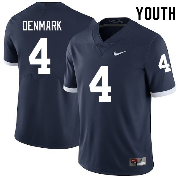 Youth #4 Tyseer Denmark Penn State Nittany Lions College Football Jerseys Stitched-Retro